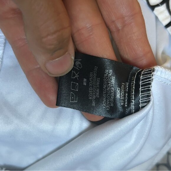 Elegant Black and White Patterned Halter Dress Medium by Majora - Picture 13 of 16